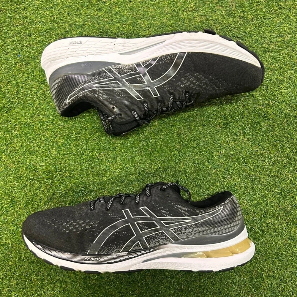 Asics Gel-Kayano 28 Men Running Shoes Black White 1011B191 Extra Wide 4E Size 12